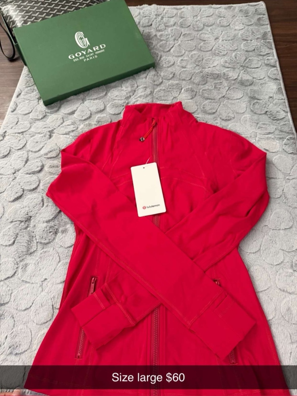 lululemon athletica Bright Red Full-Zip Bomber Jacket